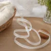 Silver lace pearl border decorative fabric, handcrafted DIY clothing accessory lace details Picture
